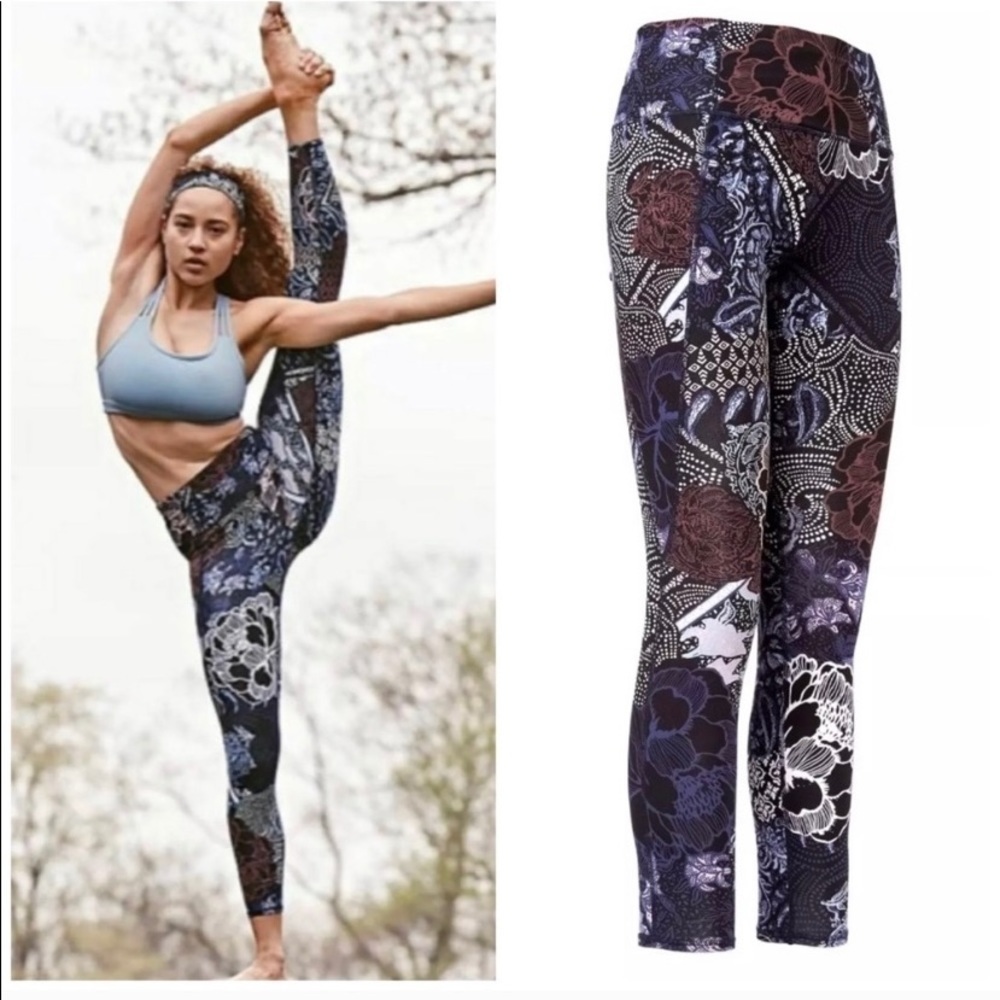 Athleta Patchwork Salutation 7/8 Leggings …